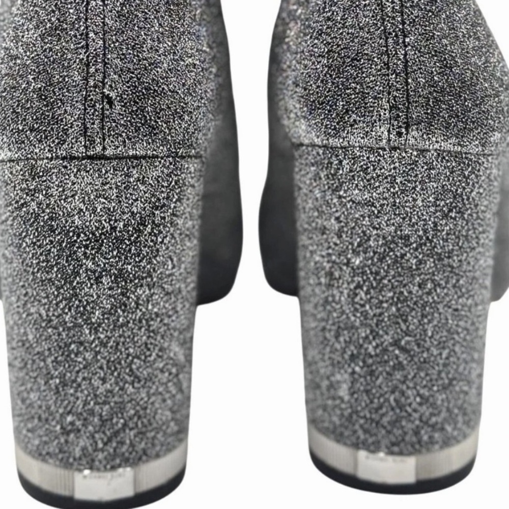 Micheal Kors size 10 metallic silver stretch boots from MK store - Picture 3 of 14